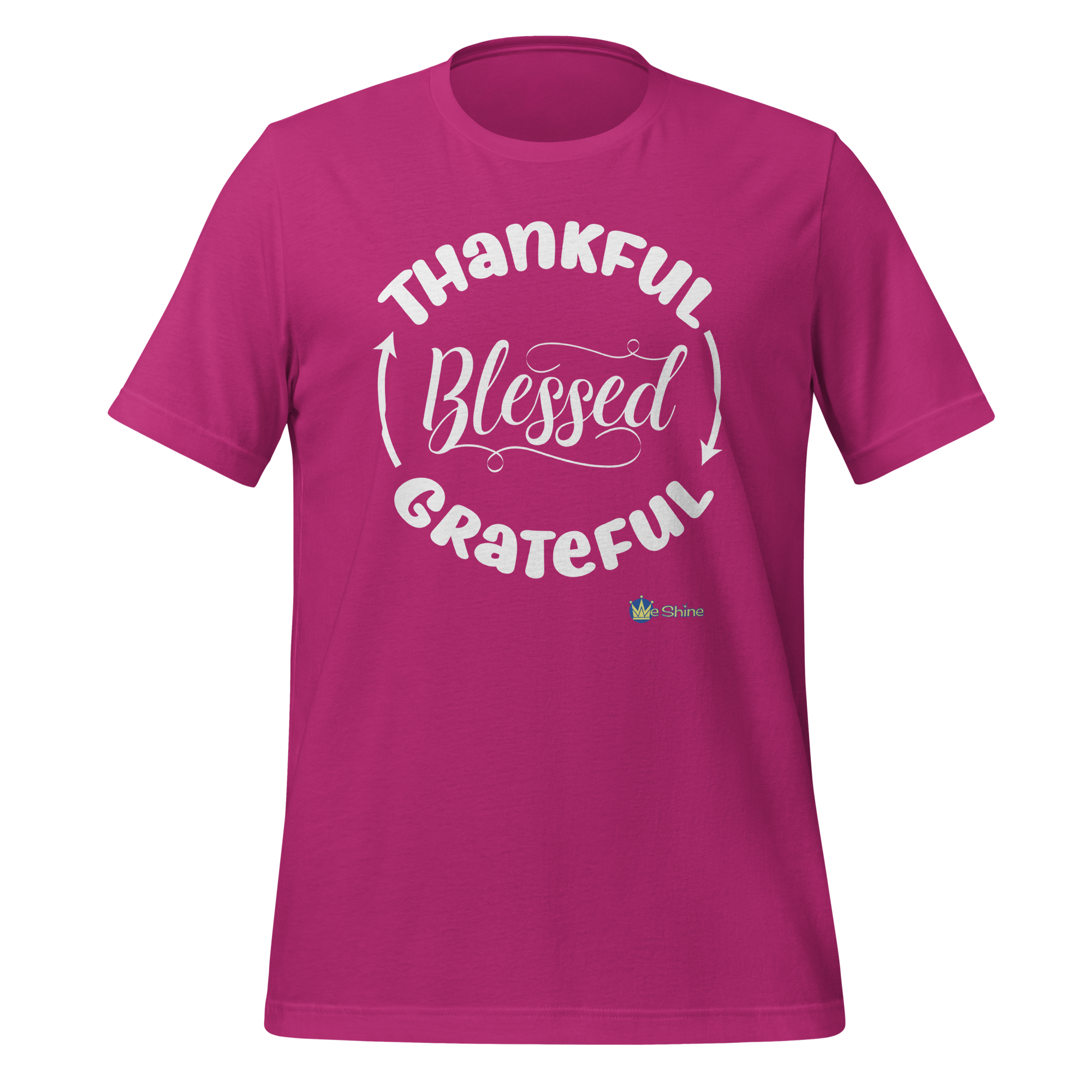 Thankful->Grateful->Blessed - Short Sleeve Tee