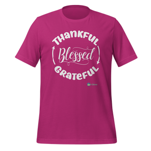 Thankful->Grateful->Blessed - Short Sleeve Tee