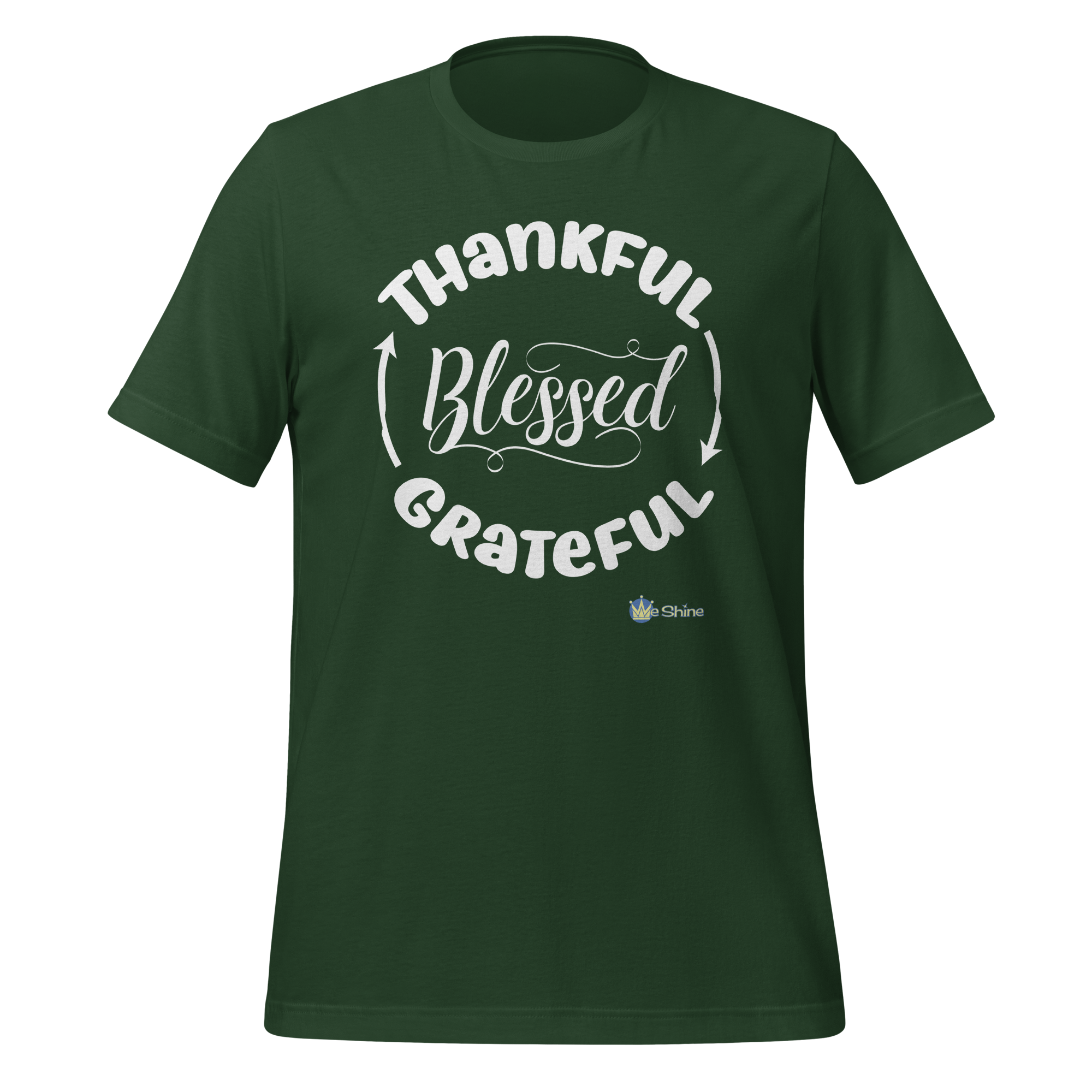 Thankful->Grateful->Blessed - Short Sleeve Tee