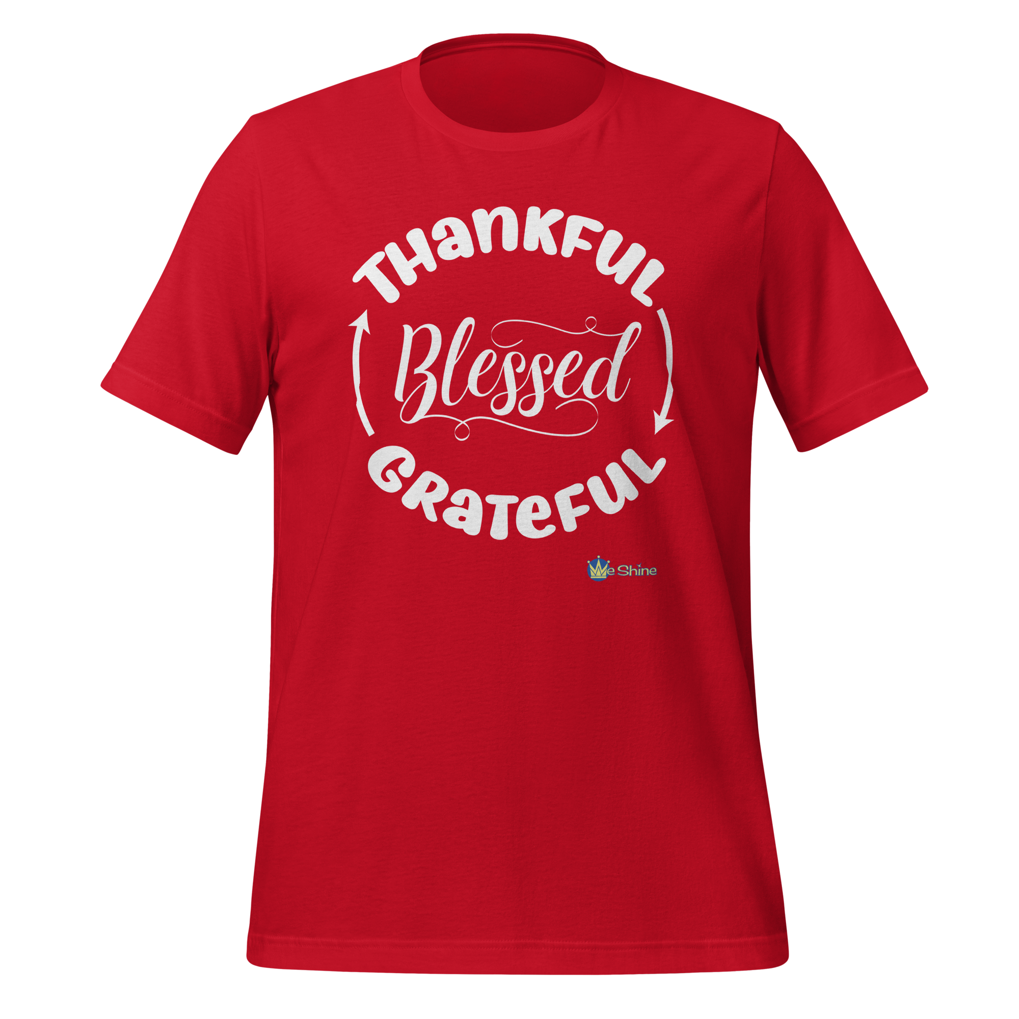 Thankful->Grateful->Blessed - Short Sleeve Tee