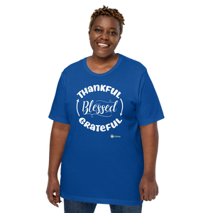 Thankful->Grateful->Blessed - Short Sleeve Tee