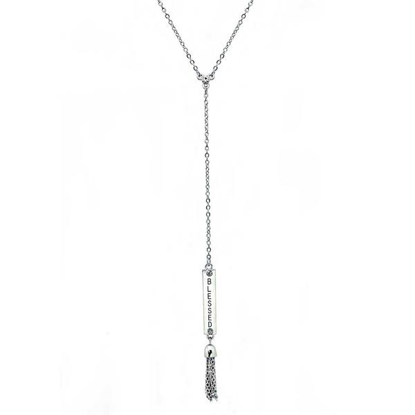 BLESSED Bar Necklace