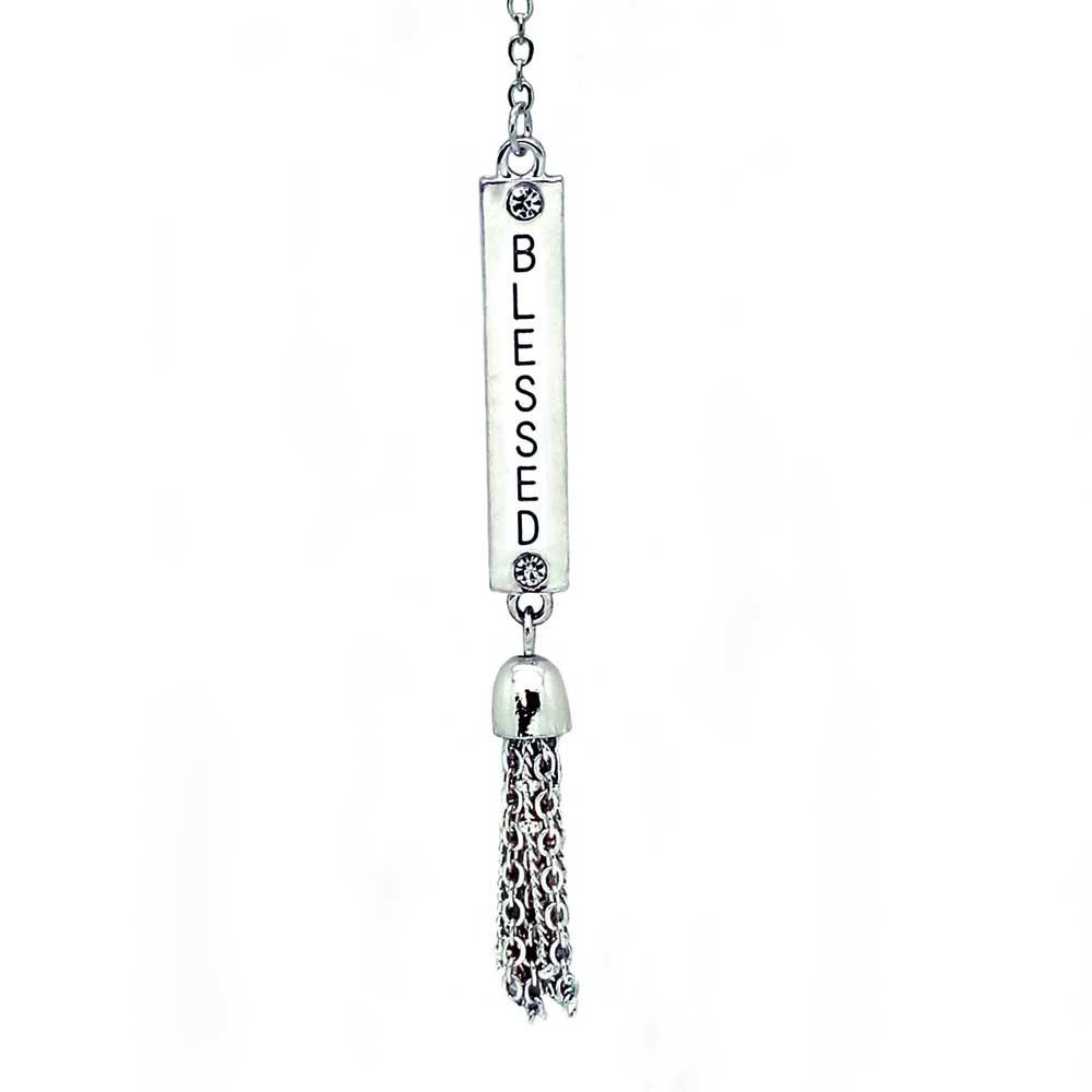 BLESSED Bar Necklace